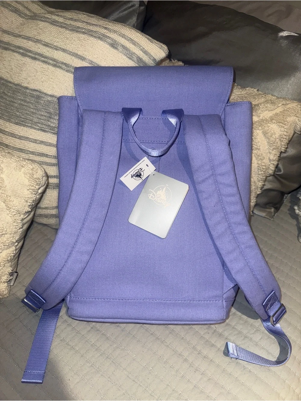 Disney Lilac Mickey Patch Backpack with Key Charm
